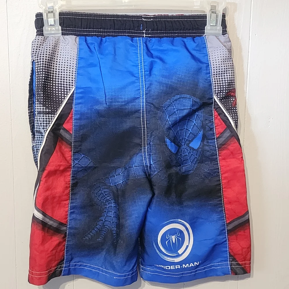 Spiderman 2 Swim Trunks Board Shorts‎ Beach Size 6 - 7 A599